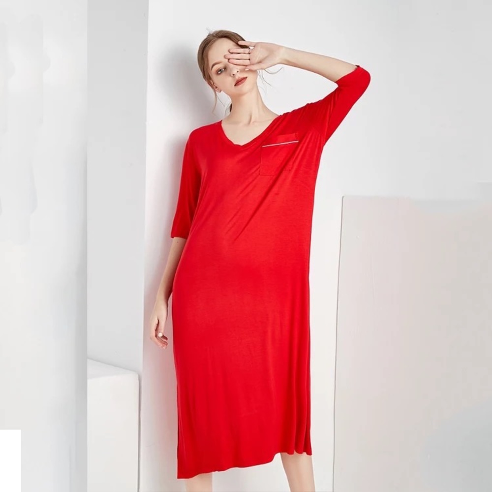 🌸 Red Short Sleeve Lounge Sleepwear
